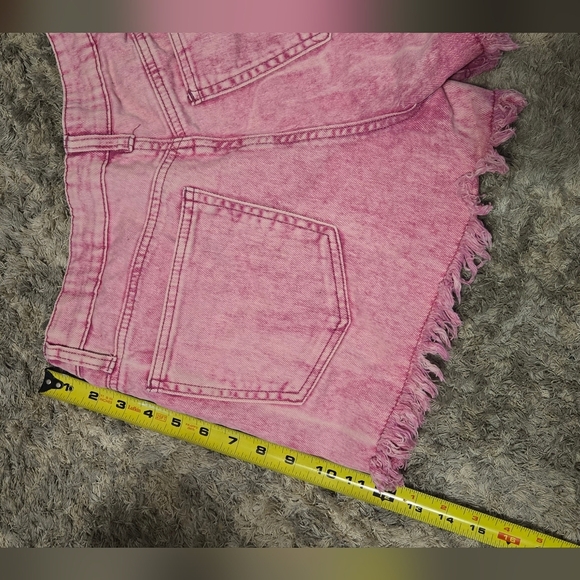 Celebrity Pink Acid Wash Jean Distressed Shorts - Picture 5 of 6